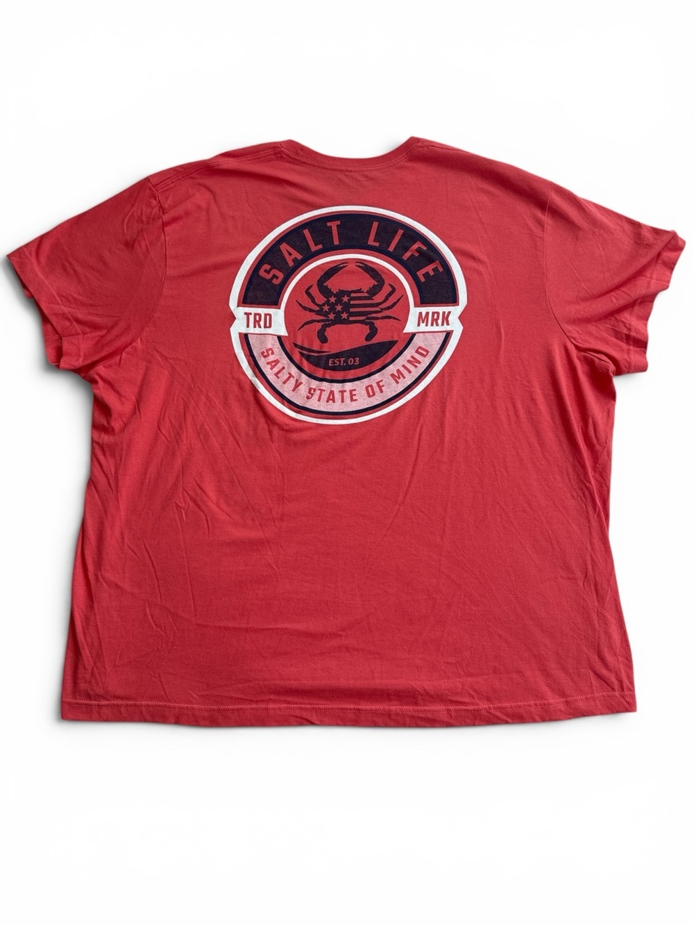 Salt Life “Buoyant Crab” Graphic T-Shirt - Coral - Men’s Size 3XL